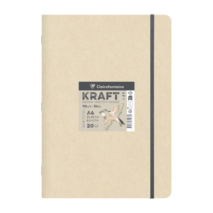 Carnet papier dessin Kraft 115g