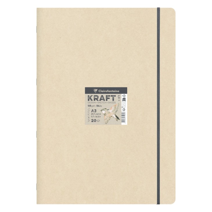 Carnet papier dessin Kraft 115g