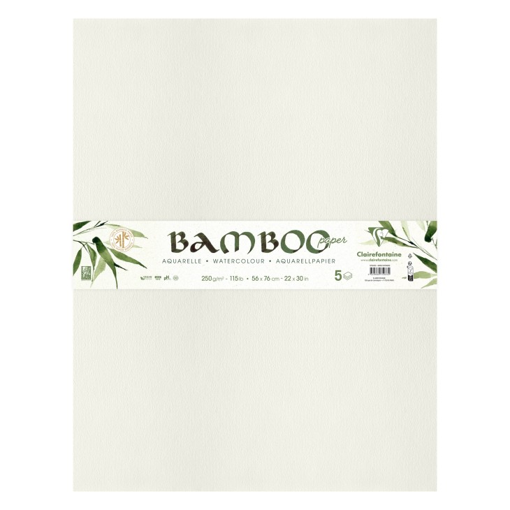 Papier aquarelle Bamboo grain fin 250g