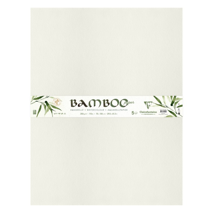 Papier aquarelle Bamboo grain fin 250g