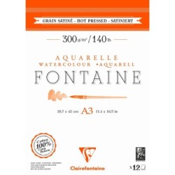 Bloc papier encollé aquarelle 2 côtés Fontaine 300g_1