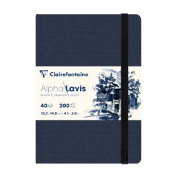 Carnet papier dessin lisse Alpha Lavis 200g - 10,5 x 14,8 cm - Paysage