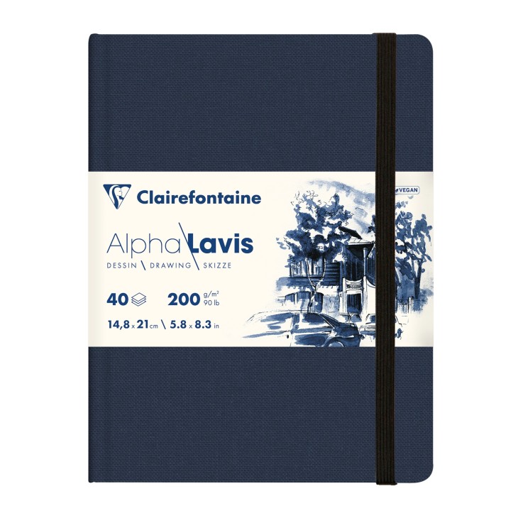 Carnet papier dessin lisse Alpha Lavis 200g