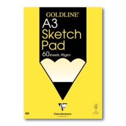 Bloc papier sketch encollé Goldline 95g - Encollée - 29,7 x 42 cm