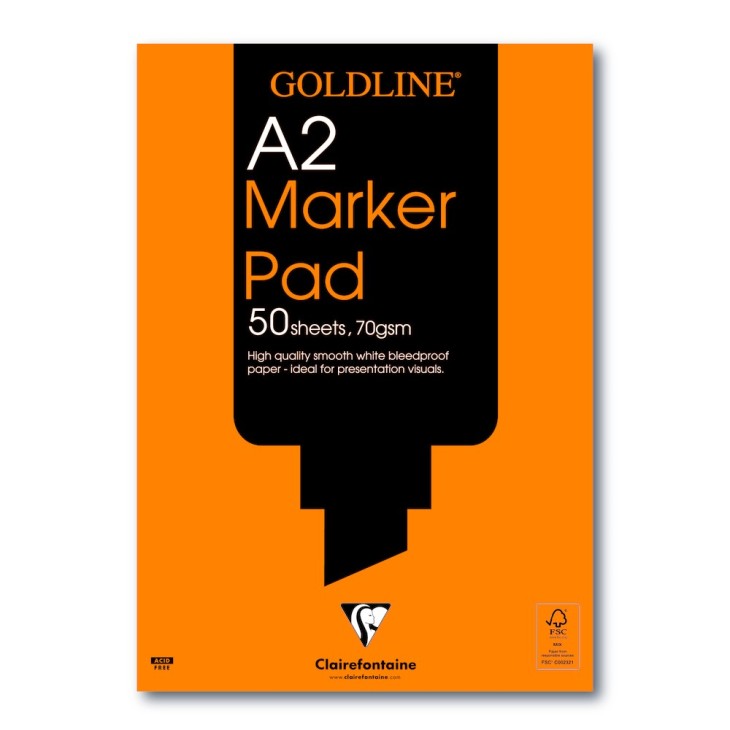 Bloc papier marker encollé Goldline 70g