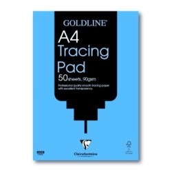 Bloc papier calque encollé Goldline - 21 x 29,7 cm - 90 g/m²