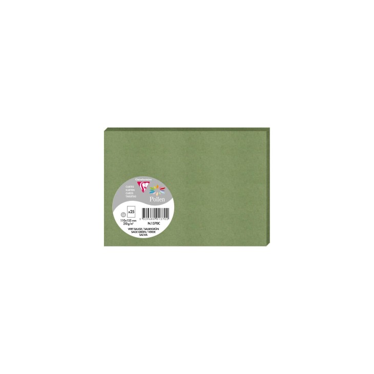 110X155 CARTE SAUGE 210G PAR 25