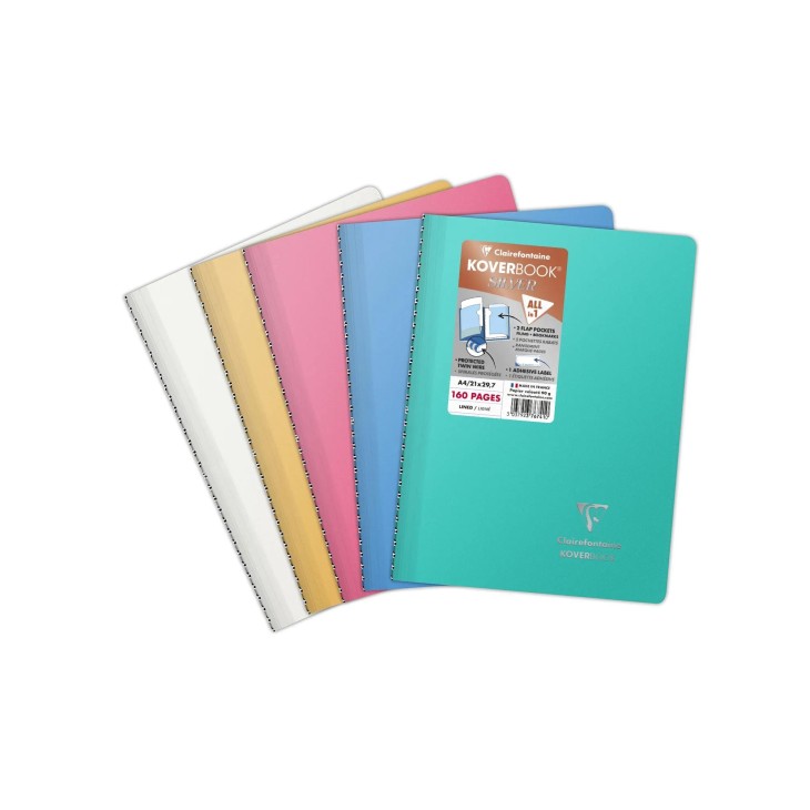 Carnet reliure intégrale enveloppante Koverbook Silver