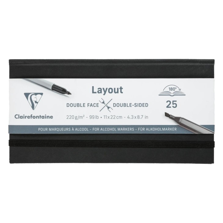 Carnet ouverture à plat papier layout double-face 220g