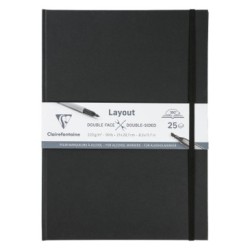 Carnet ouverture à plat papier layout double-face 220g - 21 x 29,7 cm - A4