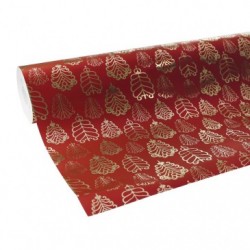 CLAIREFONTAINE Rouleau de papier cadeau ALLIANCE 80g. Spécial commercant :  50x0,7m. Rouge pois Blanc