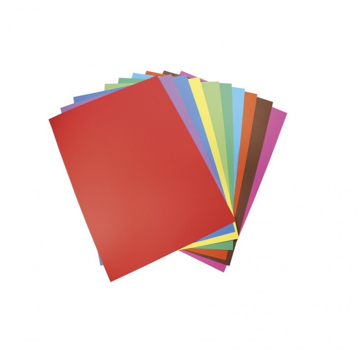 Folia papier à dessin coloré pastel, paquet de 100 feuilles sur