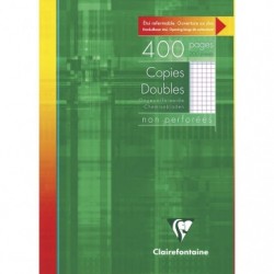 CLAIREFONTAINE Feuilles doubles perforées - 21x29,7cm - 200 pages - 70g