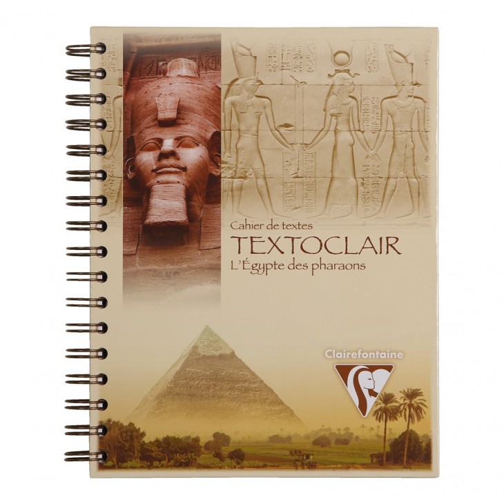 Cahier de textes Textoclair Egypte reliure intégrale 17x22cm 182 pa
