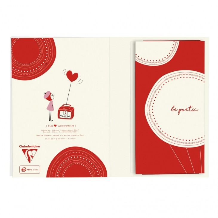 Carnet ligne - format de poche - couverture rigide rouge - Carnets -  Cadeaux Papeterie