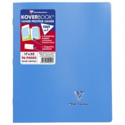 CLAIREFONTAINE Cahier Koverbook BLUSH piqué PP bicolore opaque 17x22cm 96p  Seyès coloris assortis.