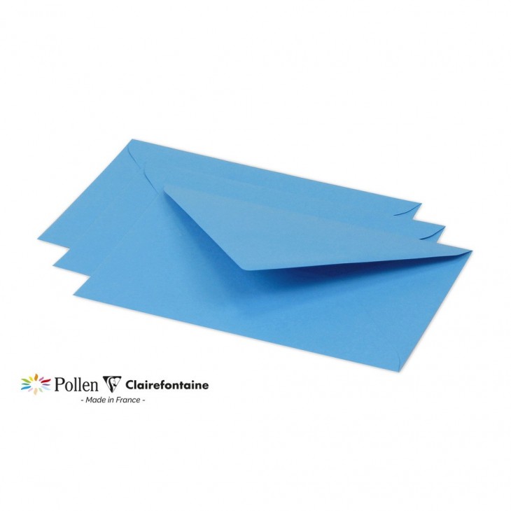 Enveloppes bleu turquoise 120g format DL paquet de 20 Pollen