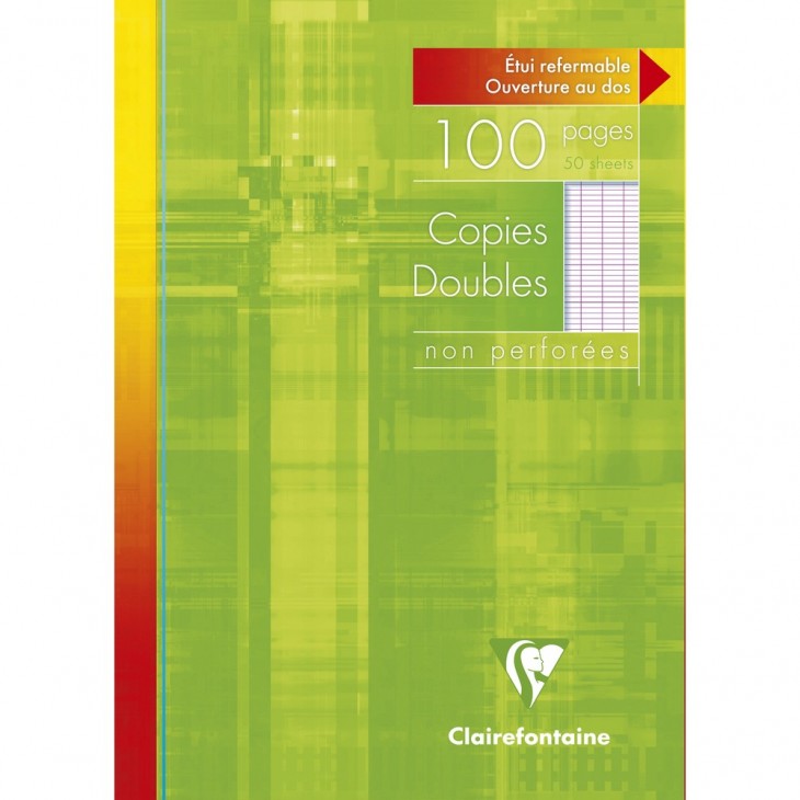 CLAIREFONTAINE A4 PERFORÉS PACK DE 100 COPIES DOUBLES - Papiers scolaires/Copies  doubles 5x5 