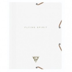 Carnet Flying Spirit Leather Collection - Cuir lisse NOIR - Ligné -  Clairefontaine