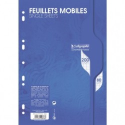 CONQUERANT Feuillets mobiles - 210 x 297 - 5 x 5 - 90 gr - 200 pages