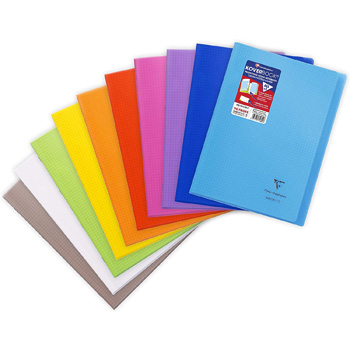 1 carnet à spirales - Format A5 14.8 x 21 cm - Clairefontaine - 100 pages  petits carreaux - Coloris assortis - Carnets - Cadeaux Papeterie
