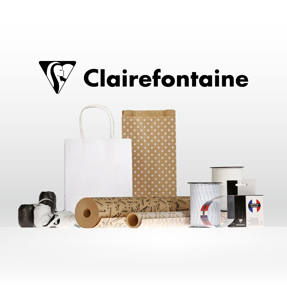 Clairefontaine Papier cadeau Tiny Rolls Pastell 0,000000 Noir